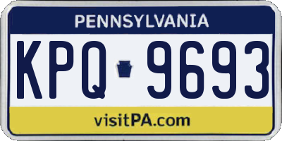 PA license plate KPQ9693