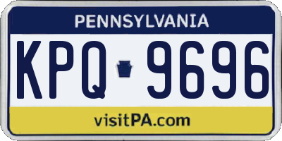 PA license plate KPQ9696