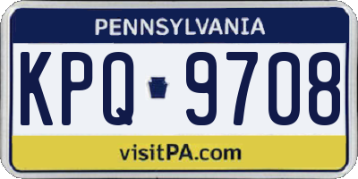 PA license plate KPQ9708
