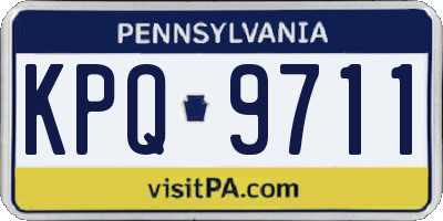 PA license plate KPQ9711