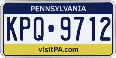 PA license plate KPQ9712