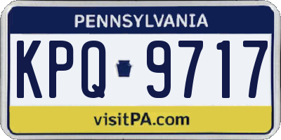 PA license plate KPQ9717