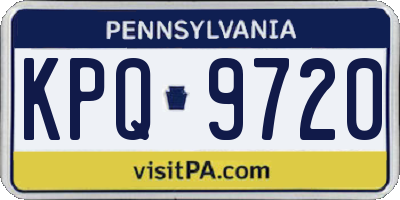 PA license plate KPQ9720