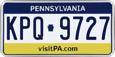 PA license plate KPQ9727