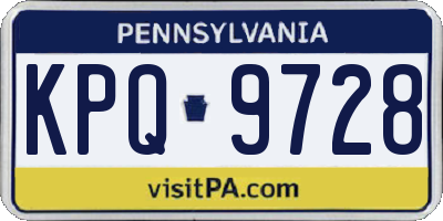 PA license plate KPQ9728