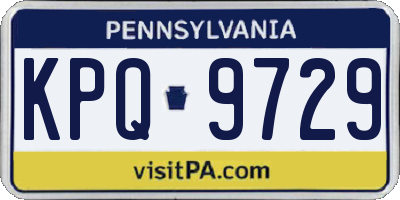 PA license plate KPQ9729