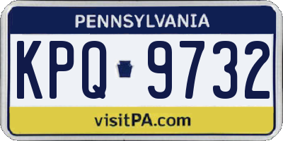 PA license plate KPQ9732