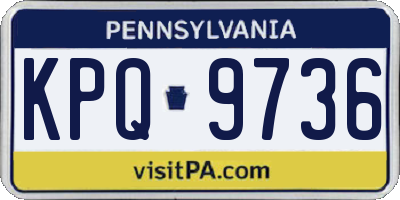 PA license plate KPQ9736