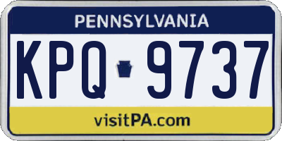 PA license plate KPQ9737