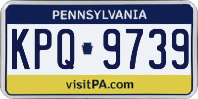 PA license plate KPQ9739