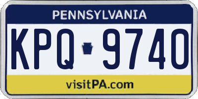 PA license plate KPQ9740
