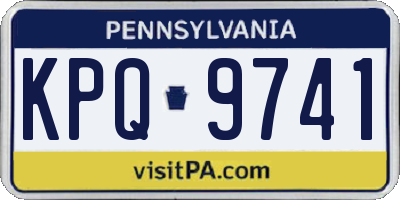 PA license plate KPQ9741