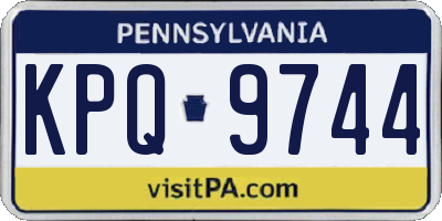PA license plate KPQ9744