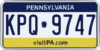 PA license plate KPQ9747