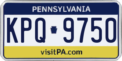 PA license plate KPQ9750