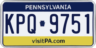PA license plate KPQ9751
