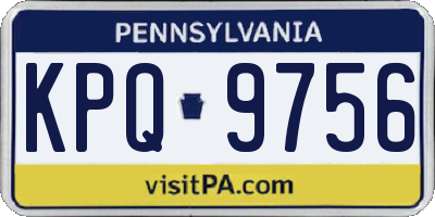 PA license plate KPQ9756