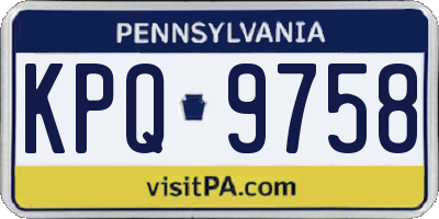 PA license plate KPQ9758