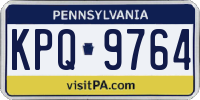 PA license plate KPQ9764