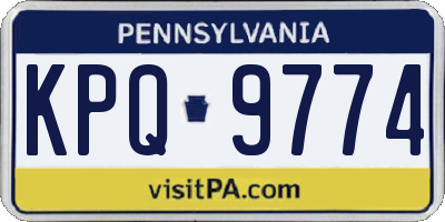 PA license plate KPQ9774