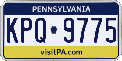 PA license plate KPQ9775