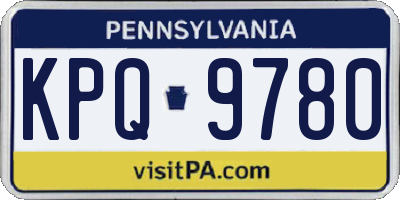 PA license plate KPQ9780