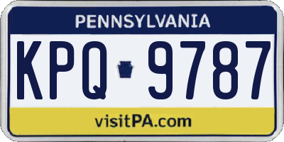 PA license plate KPQ9787