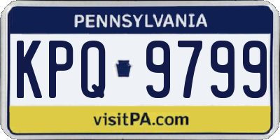PA license plate KPQ9799