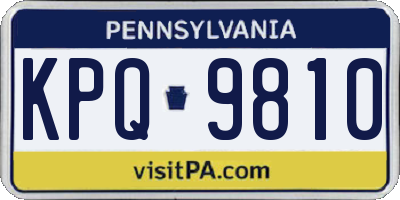 PA license plate KPQ9810