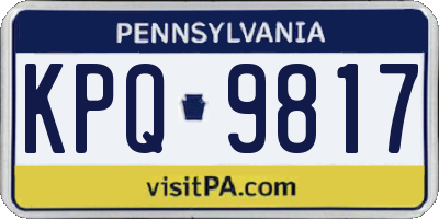 PA license plate KPQ9817