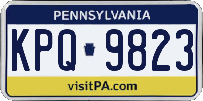 PA license plate KPQ9823