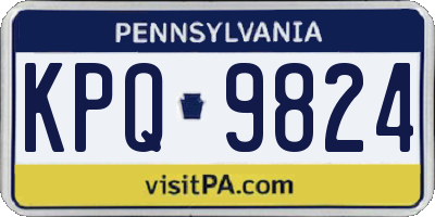 PA license plate KPQ9824