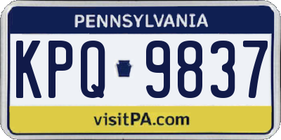 PA license plate KPQ9837