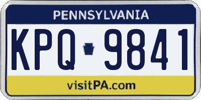 PA license plate KPQ9841