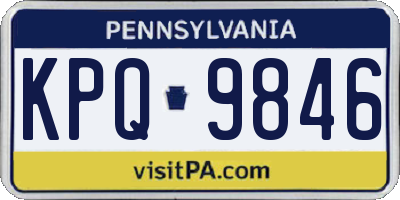 PA license plate KPQ9846