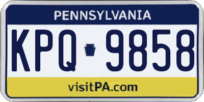 PA license plate KPQ9858