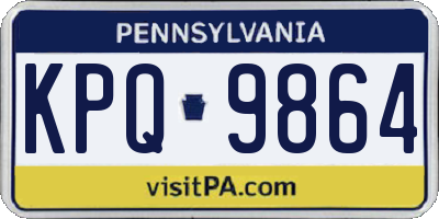 PA license plate KPQ9864
