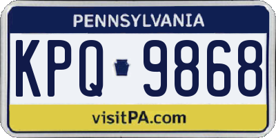 PA license plate KPQ9868