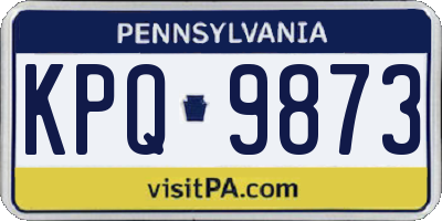 PA license plate KPQ9873