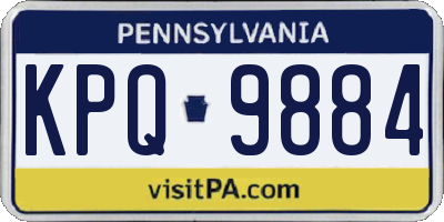PA license plate KPQ9884
