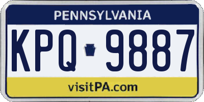 PA license plate KPQ9887