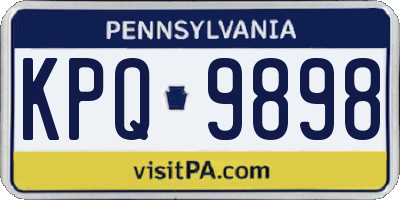 PA license plate KPQ9898