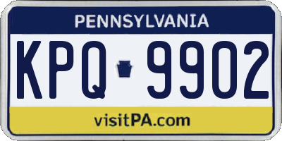 PA license plate KPQ9902