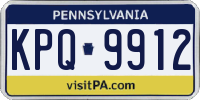 PA license plate KPQ9912