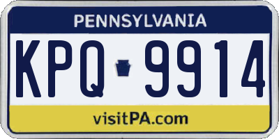 PA license plate KPQ9914