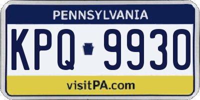 PA license plate KPQ9930