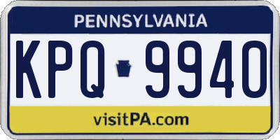 PA license plate KPQ9940