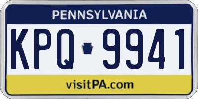 PA license plate KPQ9941