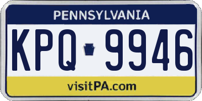 PA license plate KPQ9946