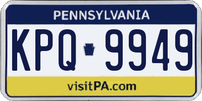 PA license plate KPQ9949